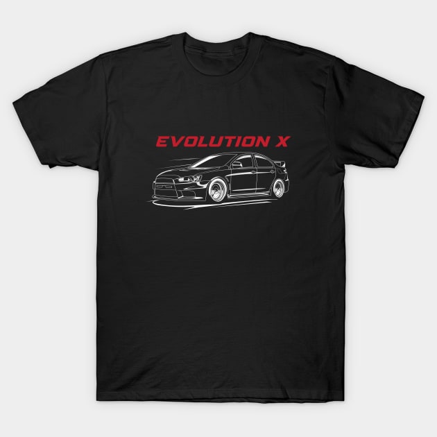 Mitsubishi Evo X T-Shirt by JDMAPEX